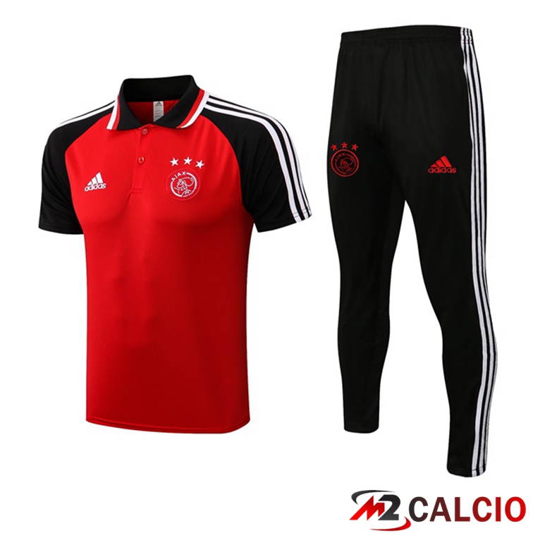 Kit Maglia Polo AFC Ajax + Pantaloni Rosso 2021/2022