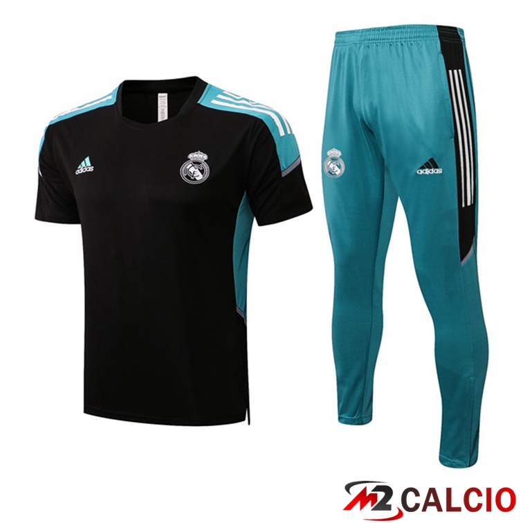 Insieme T Shirt Allenamento Real Madrid + Pantaloni Nero 2022/2023