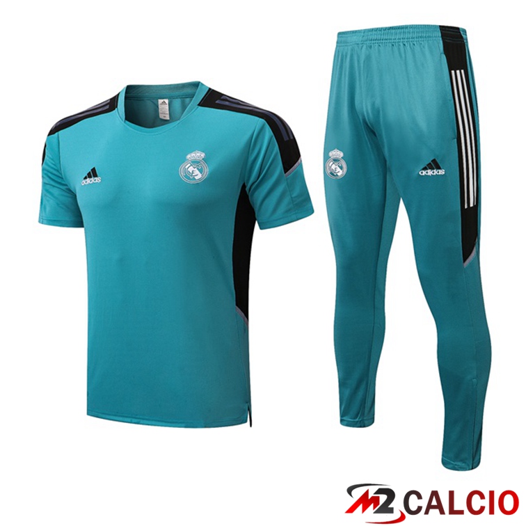 Insieme T Shirt Allenamento Real Madrid + Pantaloni Verde 2022/2023