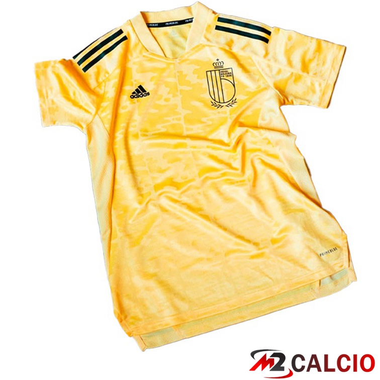 Maglia calcio Belgio Donna Seconda Giallo Euro 2022 femminile