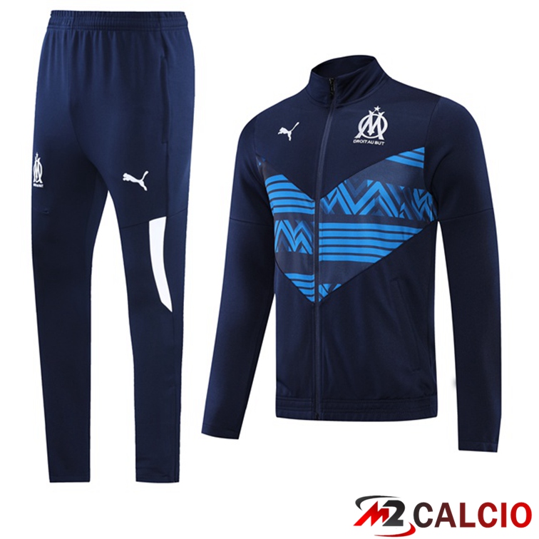 Insieme Tuta Calcio - Giacca Marsiglia OM Blu 2022/2023