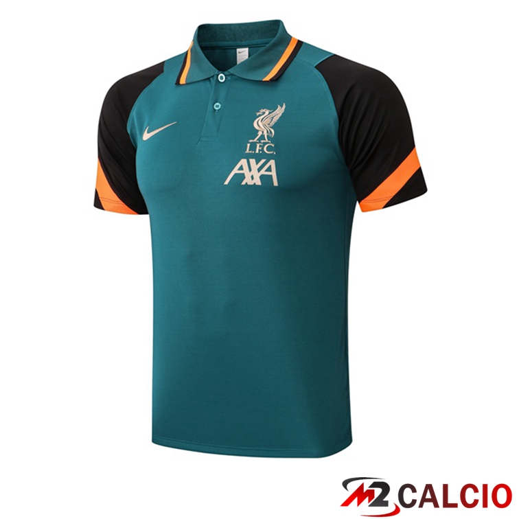 Maglia Polo FC Liverpool Verde Nero 2021/2022