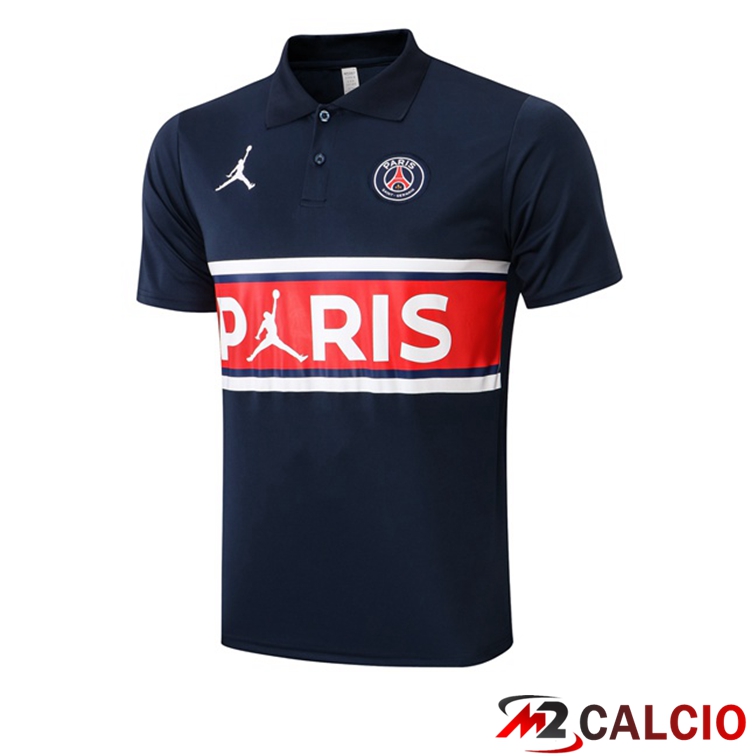 Maglia Polo JORDAN Paris PSG Blu Royal 2021/2022