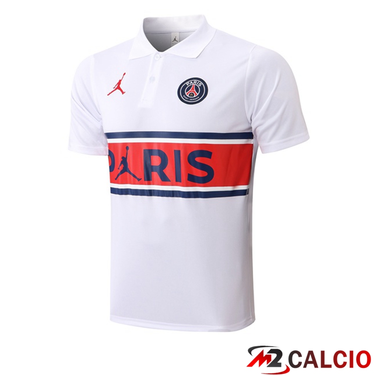 Maglia Polo JORDAN Paris PSG Bianco 2021/2022