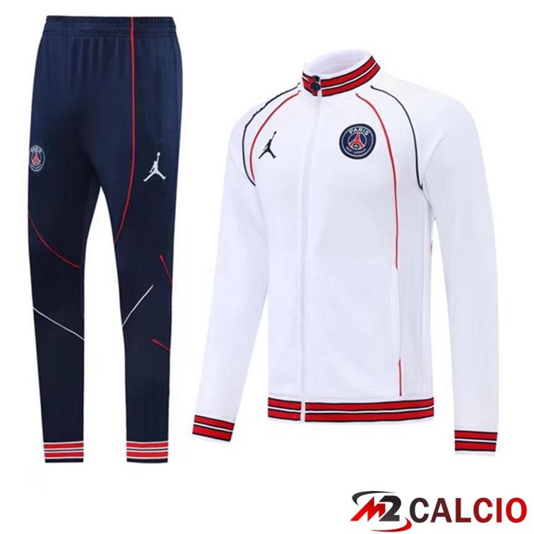 Insieme Tuta Calcio - Giacca Paris PSG Bianco 2022/2023
