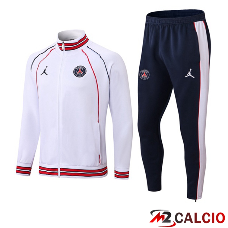 Insieme Tuta Calcio - Giacca Paris PSG Bianco 2022/2023