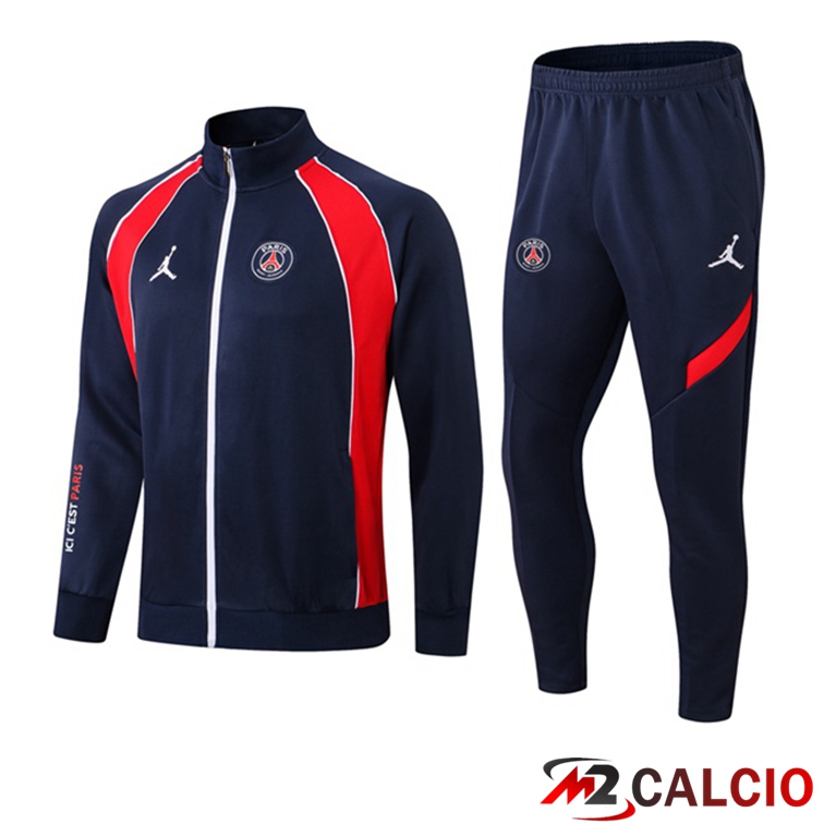 Insieme Tuta Calcio - Giacca Paris PSG Blu Royal Rosso 2022/2023
