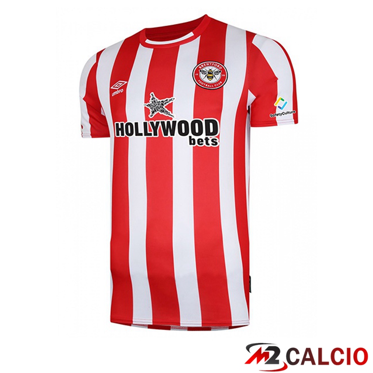 Maglie Calcio Brentford FC Prima Rosso Bianco 2022/2023