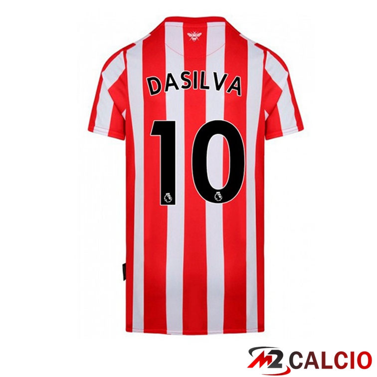 Maglie Calcio Brentford FC (DASILVA 10) Prima Rosso Bianco 2022/2023