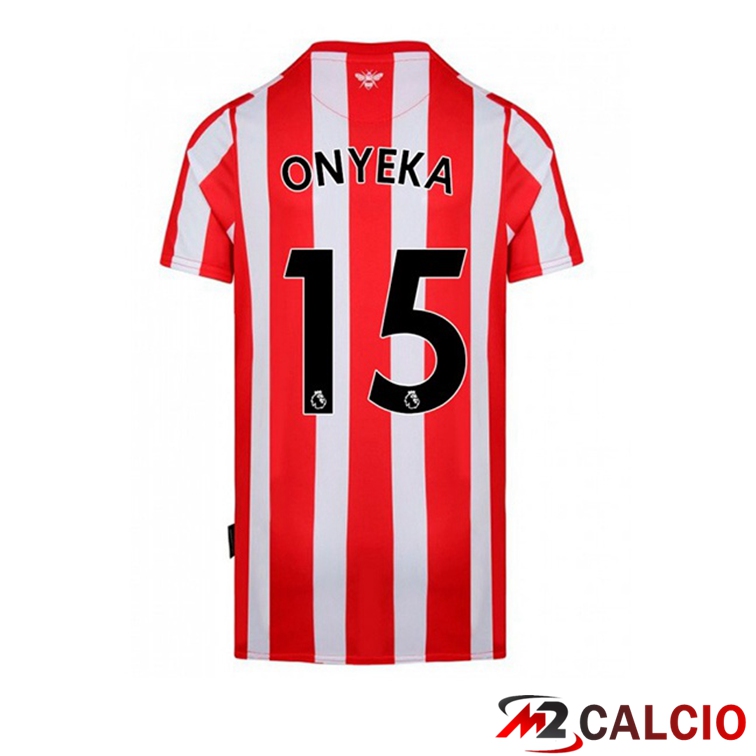 Maglie Calcio Brentford FC (ONYEKA 15) Prima Rosso Bianco 2022/2023