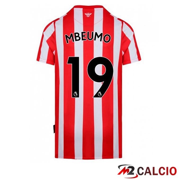 Maglie Calcio Brentford FC (MBEUMO 19) Prima Rosso Bianco 2022/2023