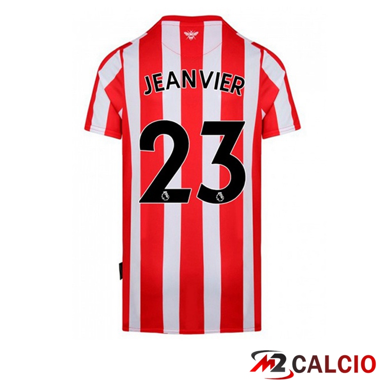 Maglie Calcio Brentford FC (JEANVIER 23) Prima Rosso Bianco 2022/2023