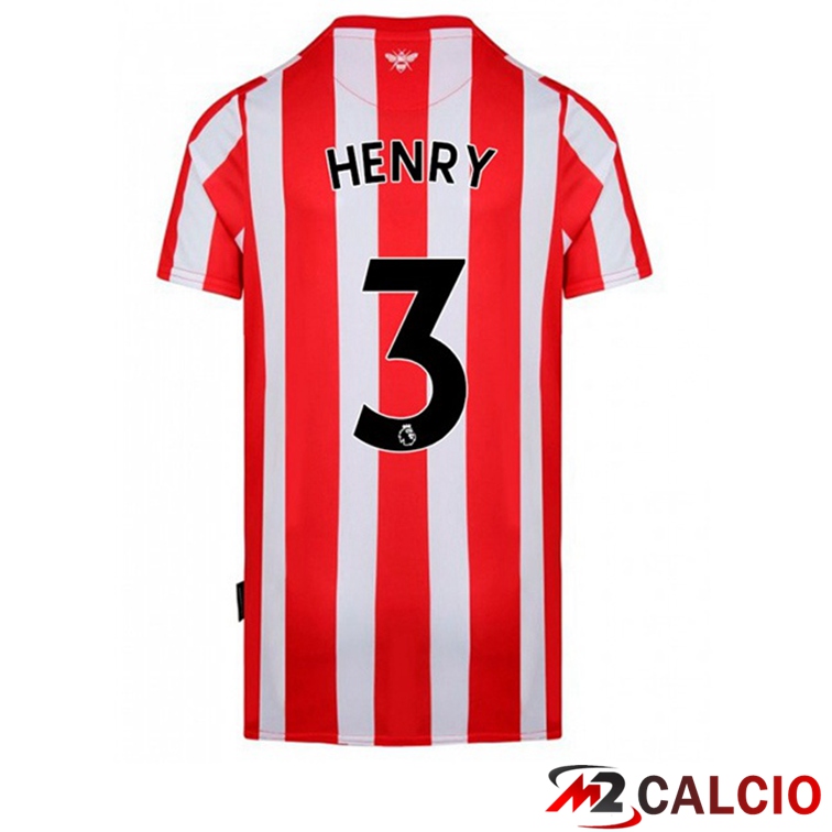 Maglie Calcio Brentford FC (HENRY 3) Prima Rosso Bianco 2022/2023
