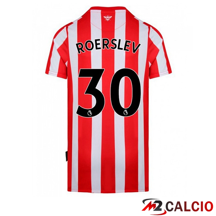 Maglie Calcio Brentford FC (ROERSLEV 30) Prima Rosso Bianco 2022/2023