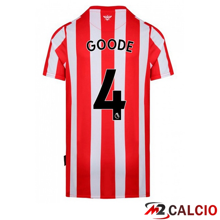 Maglie Calcio Brentford FC (GOODE 4) Prima Rosso Bianco 2022/2023