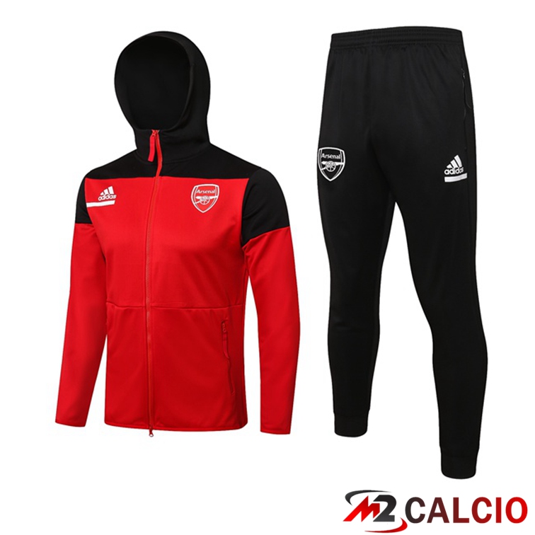 Giacca Con Cappuccio Arsenal Rosso Nero 2021/2022