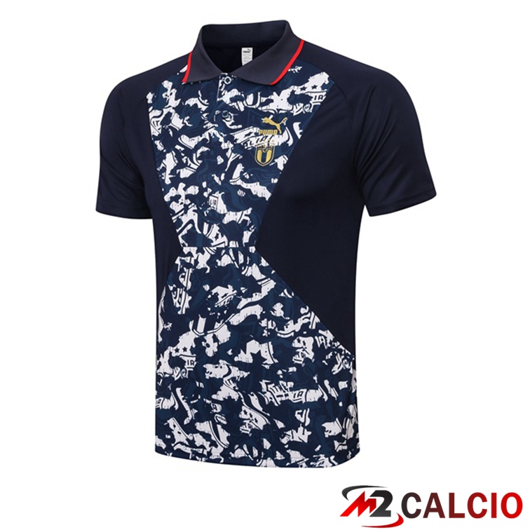 Italia Polo Maglia Uomo Blu Nero 2021/2022