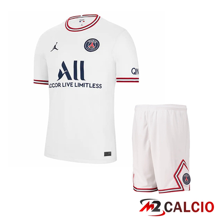Maglia Jordan Paris PSG Bambino Quattro Bianco 2021/2022
