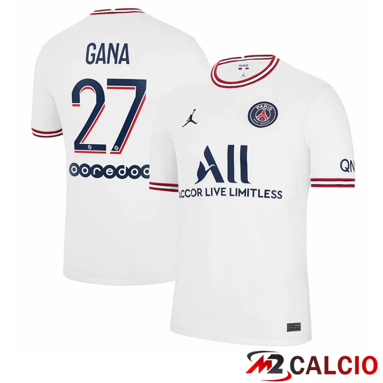 Maglia Jordan Paris PSG (Gana 27) Quattro Bianco 2021/2022