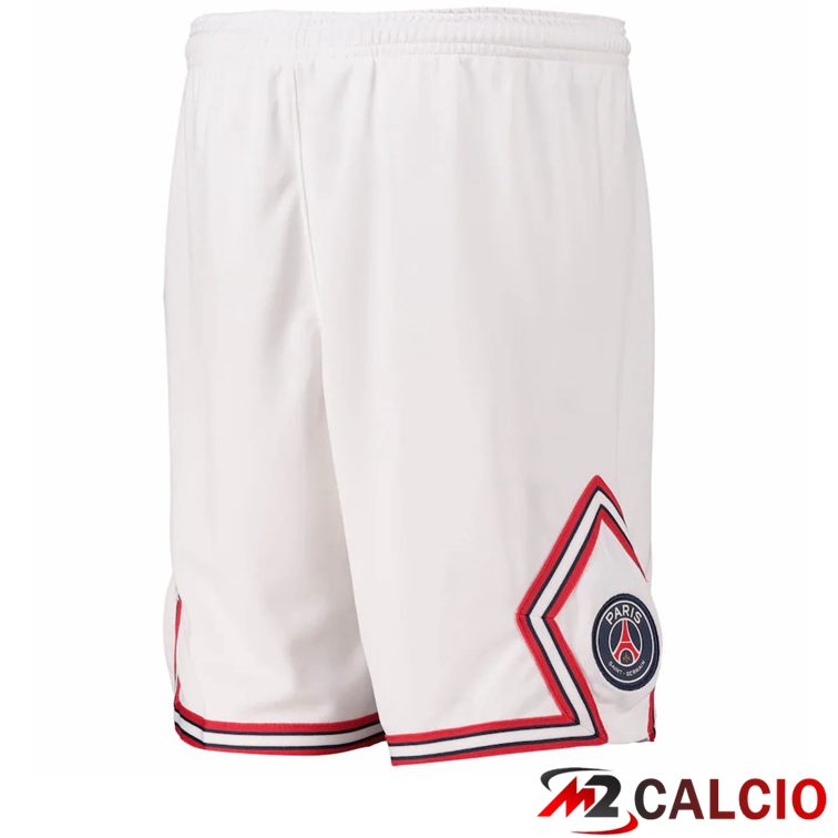 Pantalonici Da Calcio Jordan Paris PSG Quattro Bianco 2021/2022