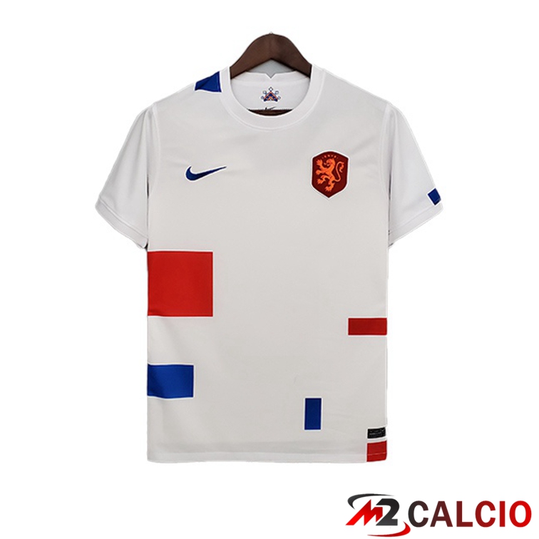 Maglie Calcio Nazionali Paesi Bassi Seconda Bianco Versione Trapelata Coppa del Mondo 2022