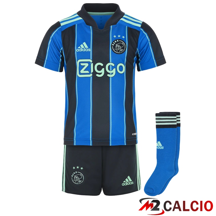 Maglie Calcio AFC Ajax Seconda Bambino Blu 2021/2022