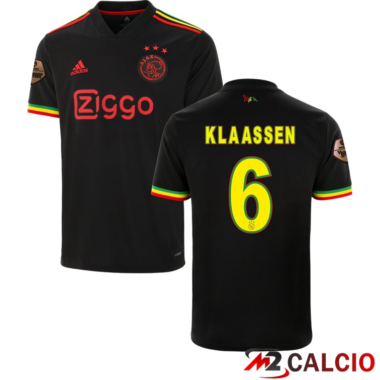 Maglia AFC Ajax（KLAASSEN 6）Terza Nero 2021/2022