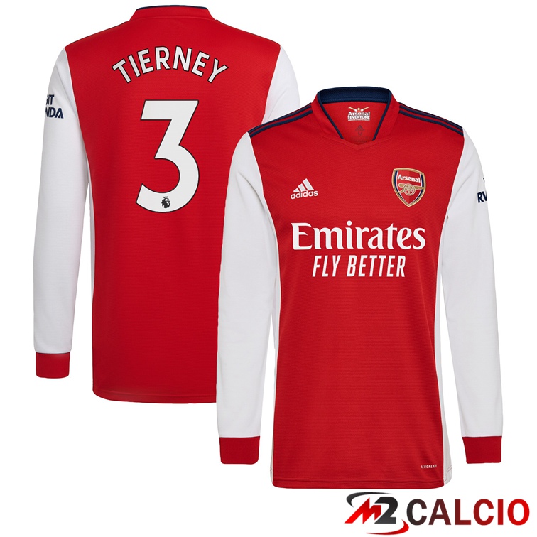 Maglia FC Arsenal (KIERAN TIERNEY 3) Manica Lunga Prima 2021/2022