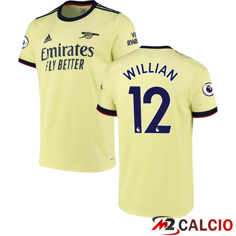 Maglia FC Arsenal (WILLIAN 12) Seconda Giallo 2021/2022