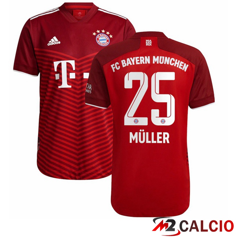 Maglia Bayern Monaco (Müller 25) Prima Rosso 2021/22