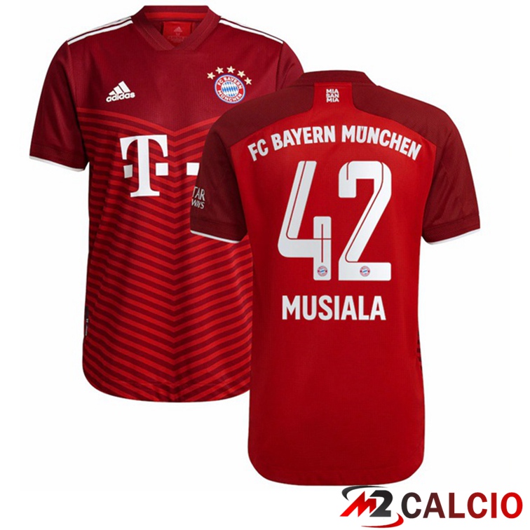 Maglia Bayern Monaco (Musiala 42) Prima Rosso 2021/22