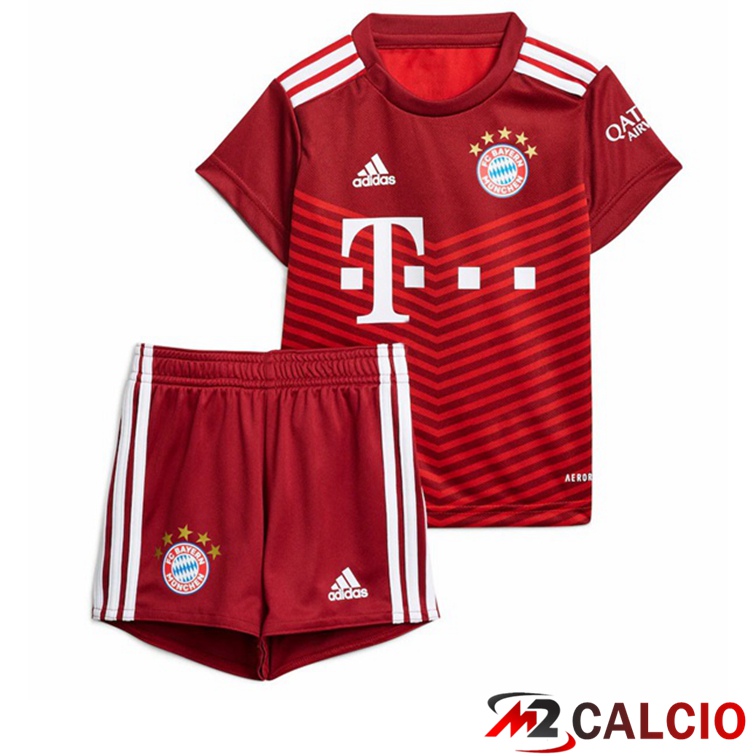 Maglia Bayern Monaco Bambino Prima Rosso 2021/22