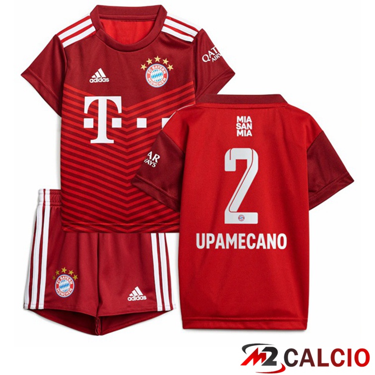 Maglia Bayern Monaco (Upamecano 2) Bambino Prima Rosso 2021/22