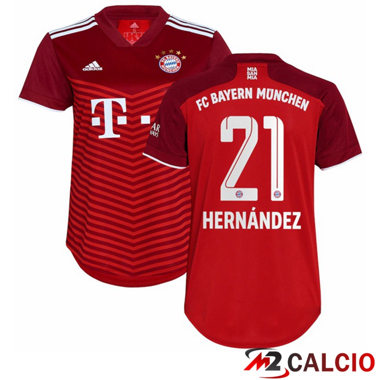 Maglia Bayern Monaco (Hernández 21) Donna Prima Rosso 2021/22