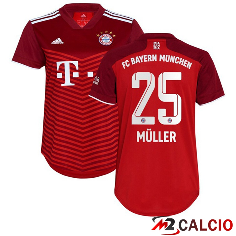 Maglia Bayern Monaco (Müller 25) Donna Prima Rosso 2021/22