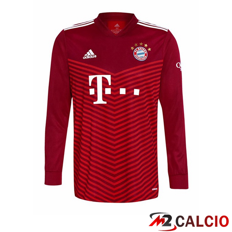 Maglia Bayern Monaco Manica Lunga Prima Rosso 2021/22