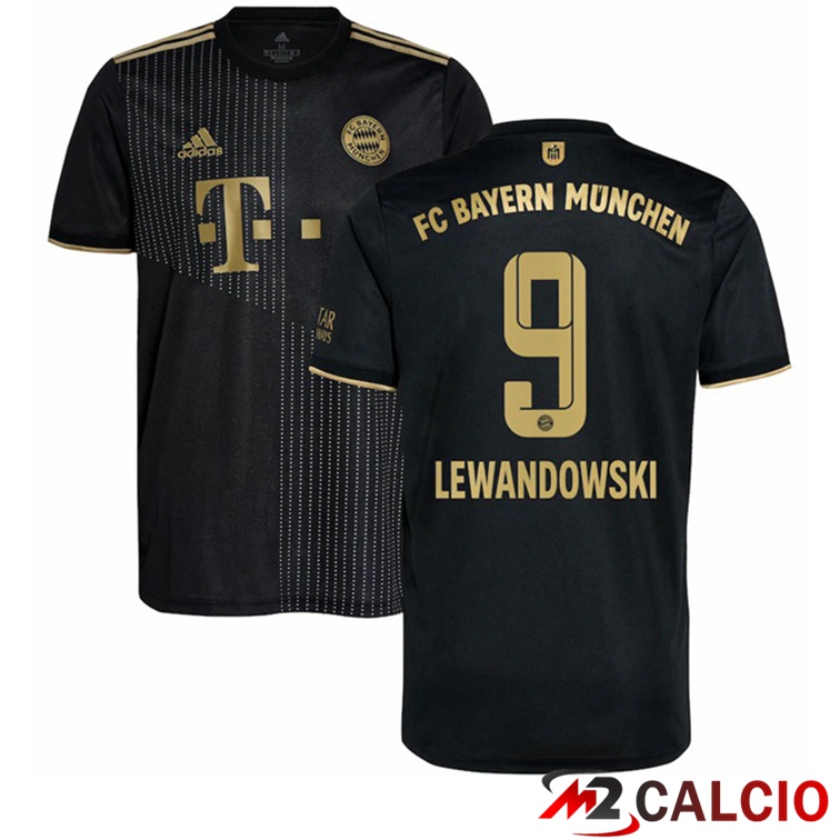 Maglia Bayern Monaco (Lewandowski 9) Seconda Nero 2021/22