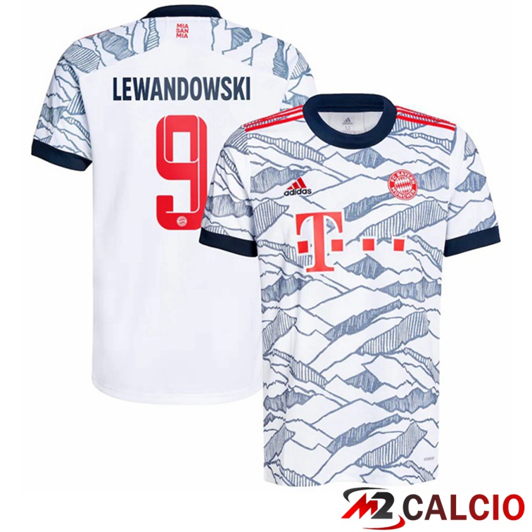 Maglia Bayern Monaco (Lewandowski 9) Terza Bianco 2021/22