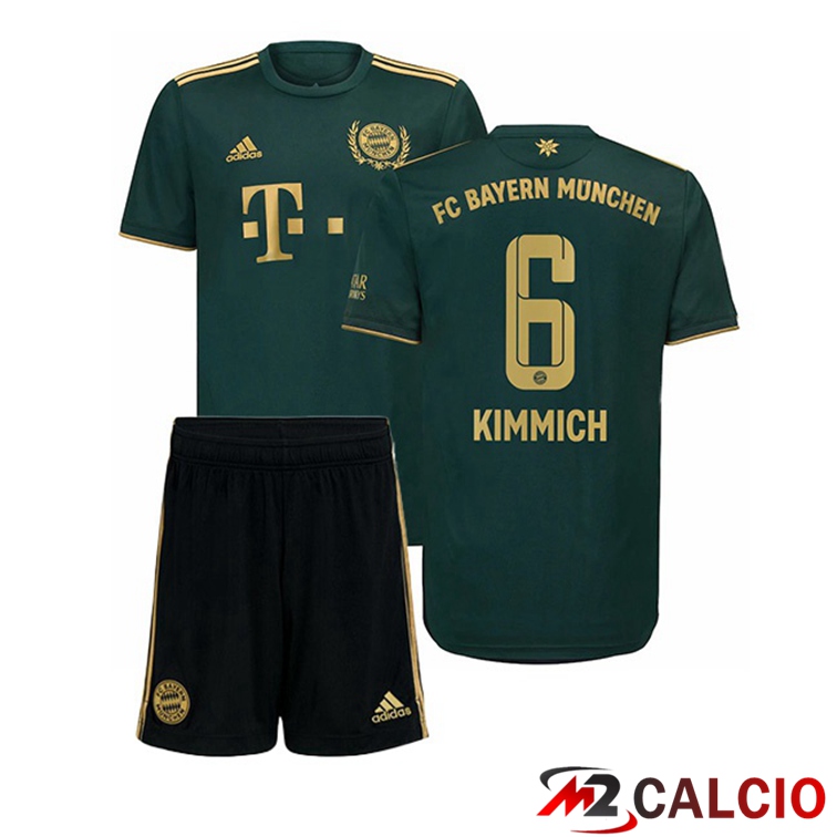 Maglia Bayern Monaco (Kimmich 6) Bambino Quatrieme Verde 2021/22