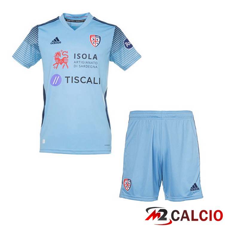Maglie Calcio Cagliari Calcio Bambino Terza Blu 21/22