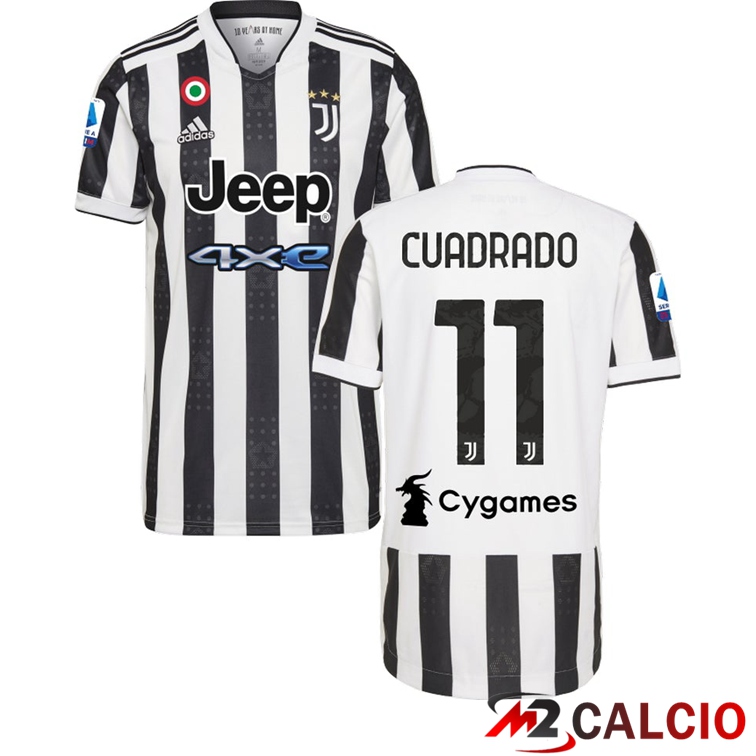 Maglia Juventus (CUADRADO 11) Prima Nero/Bianco 2021/2022