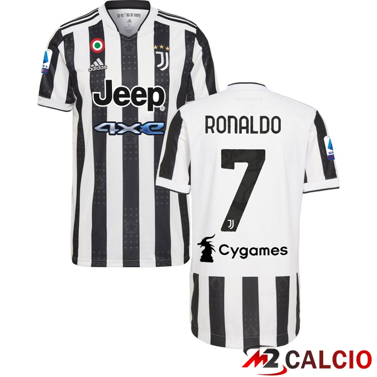 Maglia Juventus (RONALDO 7) Prima Nero/Bianco 2021/2022