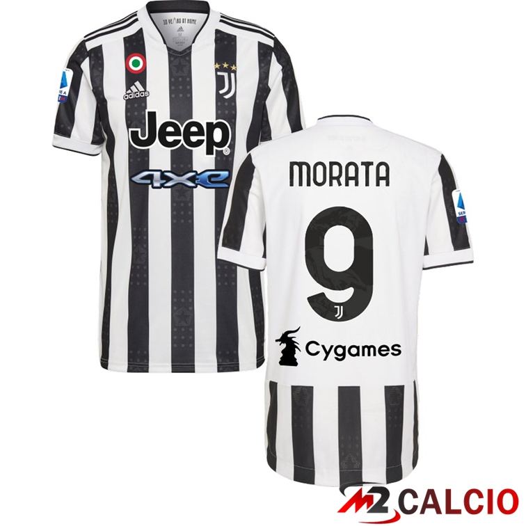 Maglia Juventus (MORATA 9) Prima Nero/Bianco 2021/2022