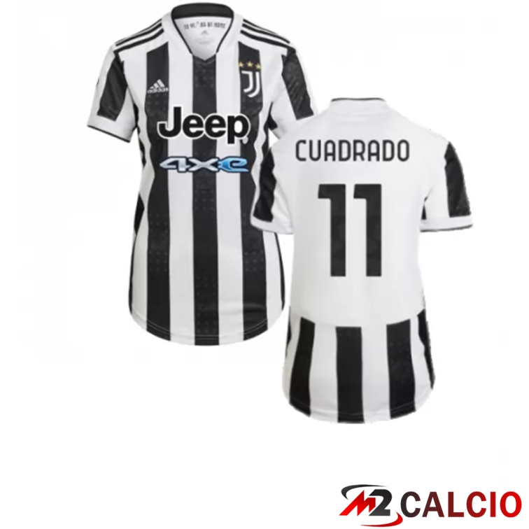 Maglia Juventus (CUADRADO 11) Donna Prima Nero/Bianco 2021/2022