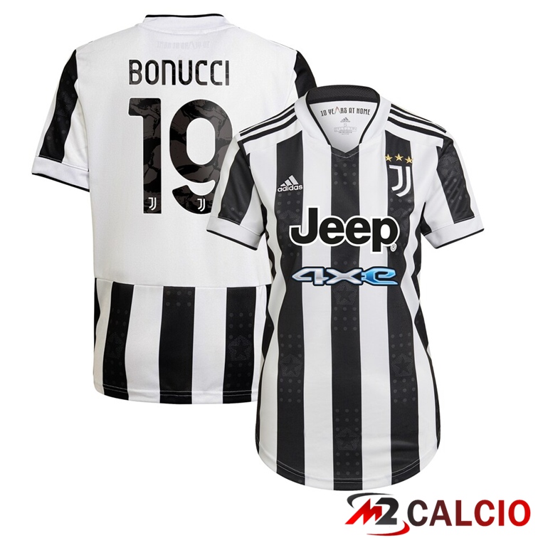 Maglia Juventus (Bonucci 19) Donna Prima Nero/Bianco 2021/2022