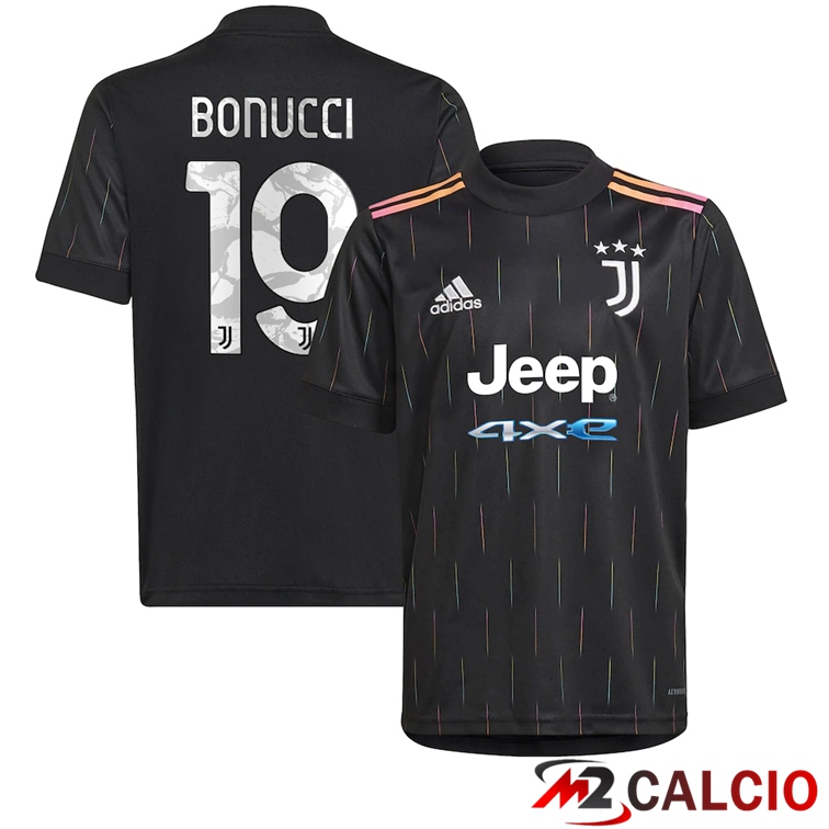 Maglia Juventus (Bonucci 19) Seconda Nero 2021/2022