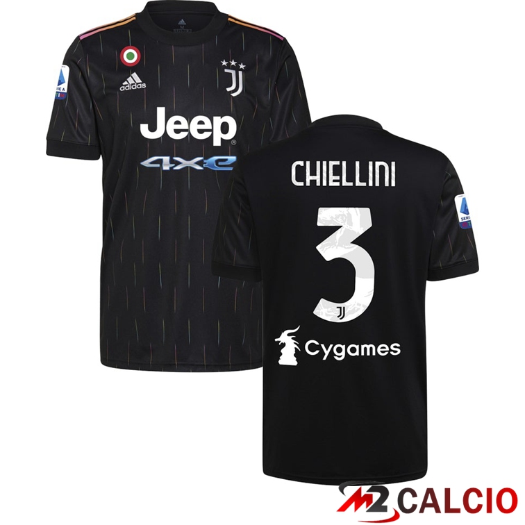 Maglia Juventus (CHIELLINI 3) Seconda Nero 2021/2022