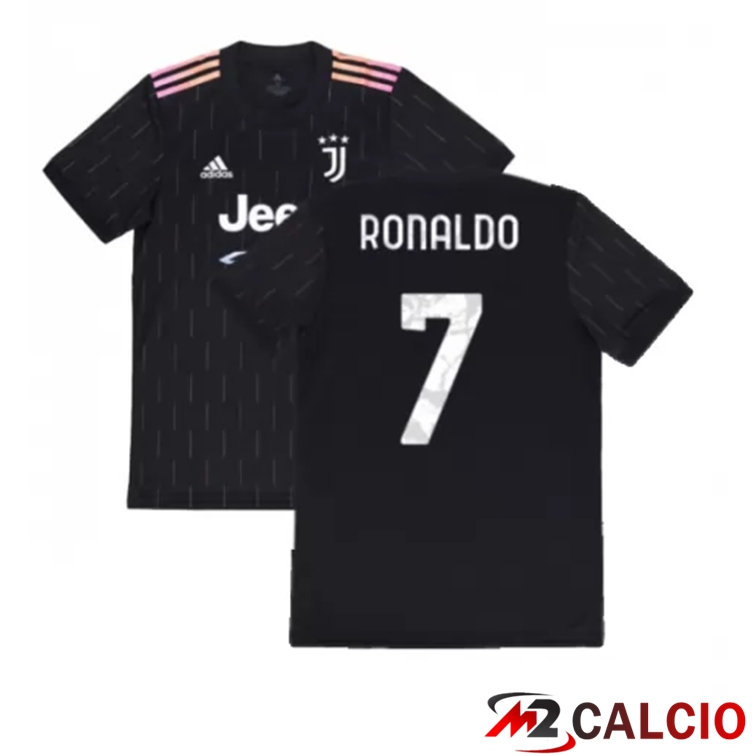 Maglia Juventus (RONALDO 7) Bambino Seconda Nero 2021/2022