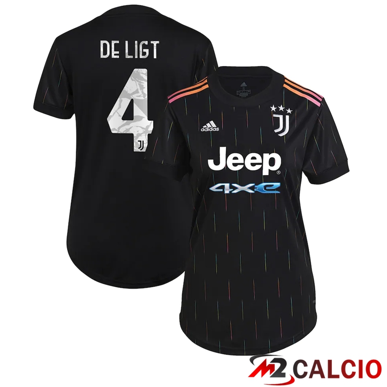 Maglia Juventus (De Ligt 4) Donna Seconda Nero 2021/2022