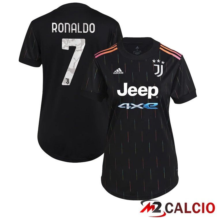 Maglia Juventus (RONALDO 7) Donna Seconda Nero 2021/2022